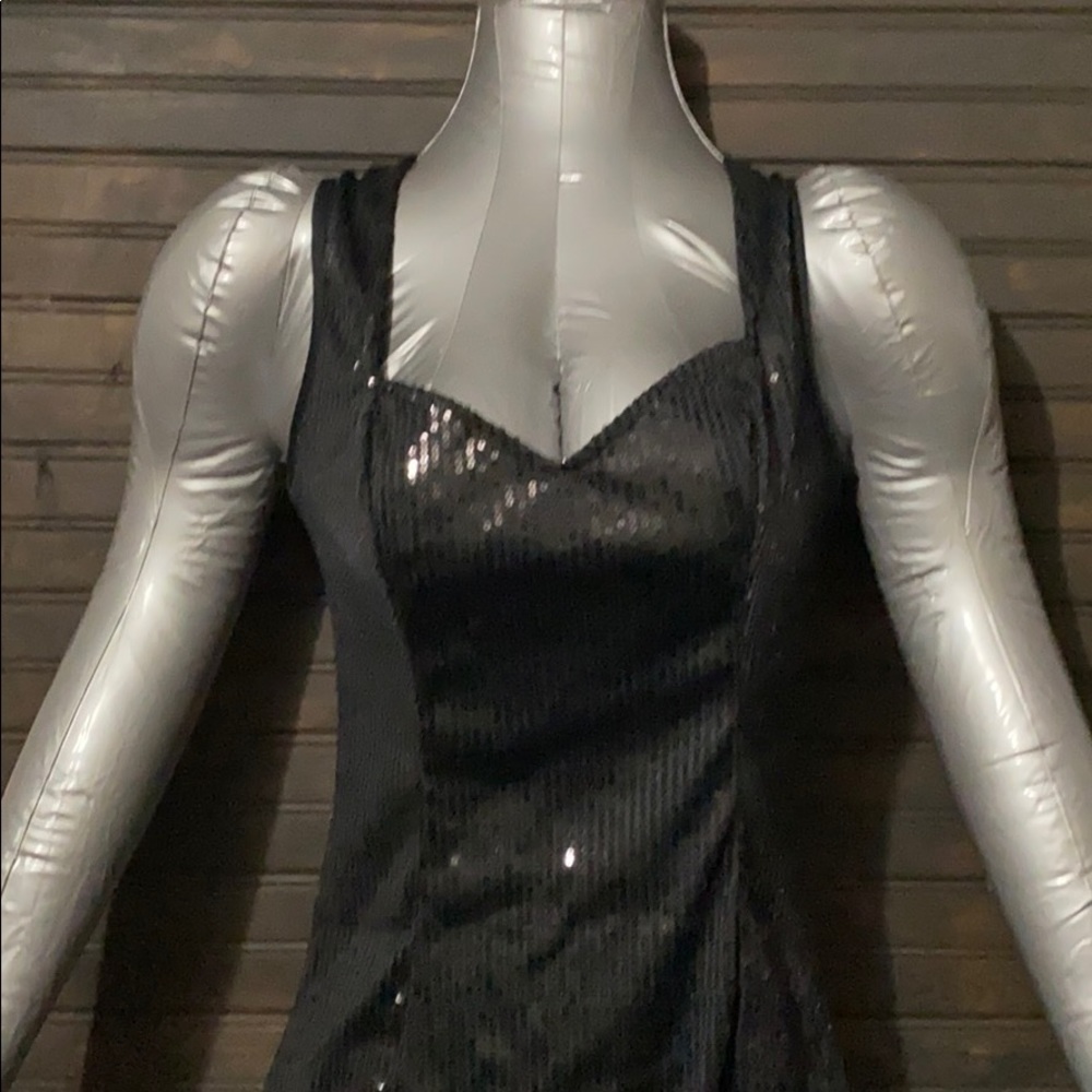 Black sequin dress